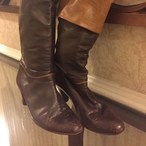 Vintage soft leather brown boots Sz 39